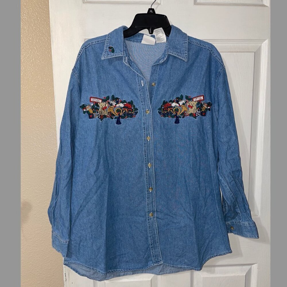 Vintage Bobbie Brooks Denim Button Down